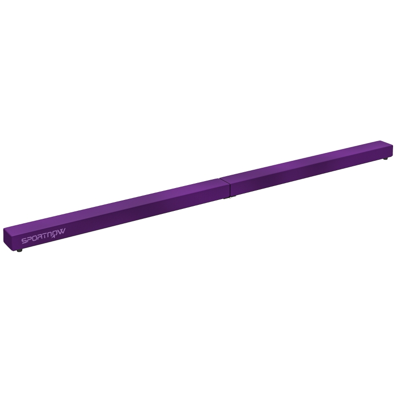 SPORTNOW 210 cm Folding Velvet Balance Beam, Balance Beam with Non-Slip Base, for Children and Adults, Purple