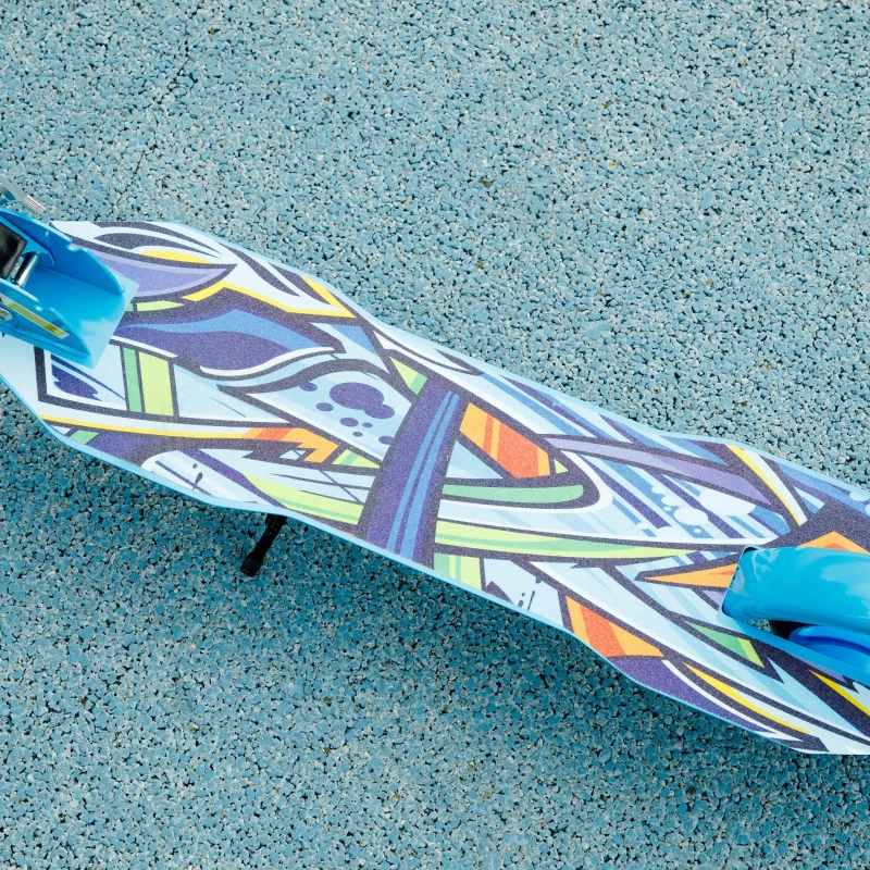 AIYAPLAY Foldable Kids Scooter with Adjustable Handlebar, 200mm Big Wheel, Rear Fender Brake, for Ages 6-12 Years, Blue