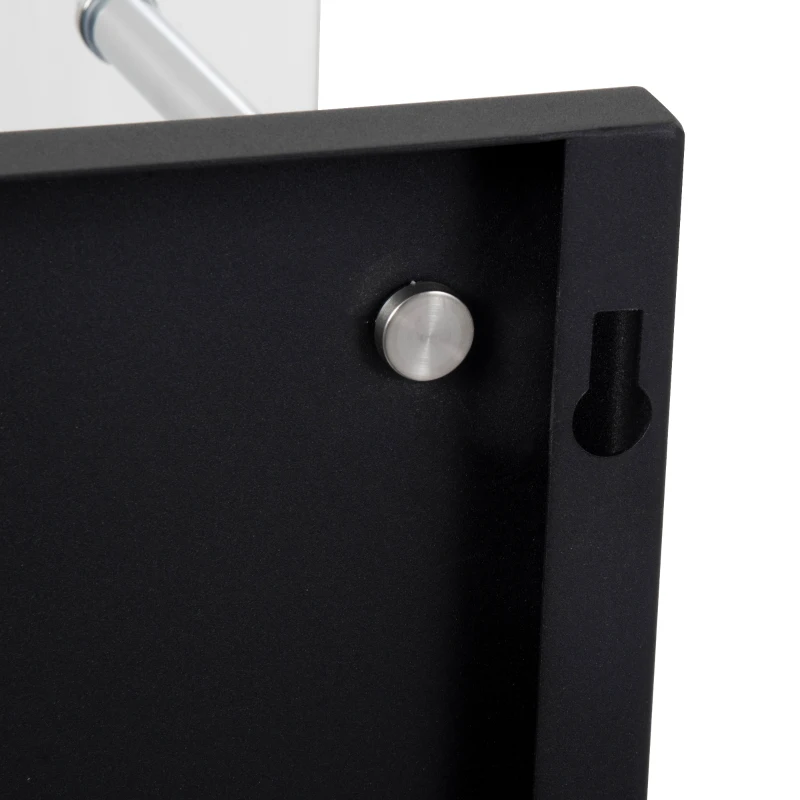 HOMCOM Wall-mounted Built-In Bioethanol Fireplace, 0.9 L Burner, approx. 3 h Burn Time, 60L x 22l x 40H cm, black