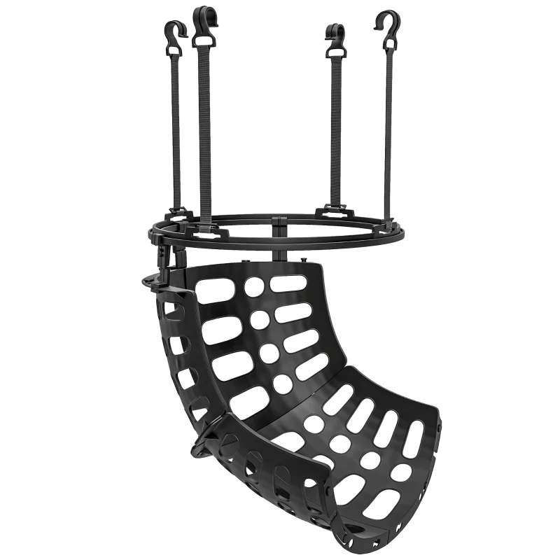 SPORTNOW Basketball Ball Return Ball Return System 360° Rotation 35.6 x 35.6 x 75.5 cm Black