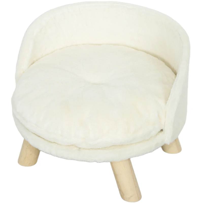 PawHut Pet Bed for Dogs and Cats, Soft & Washable Cushion, Protective Rim, 40.5 x 40.5 x 33 cm