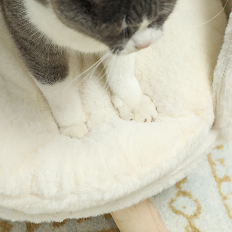 PawHut Pet Bed for Dogs and Cats, Soft & Washable Cushion, Protective Rim, 40.5 x 40.5 x 33 cm