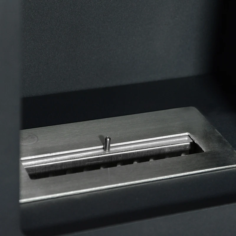 HOMCOM Cheminée bioéthanol sur Pieds brûleur 0,9 L, 3h de durée de combustion Style néo-rétro poêle dim. 40L x 30l x 50H cm Couverture 20-25 m² Noir