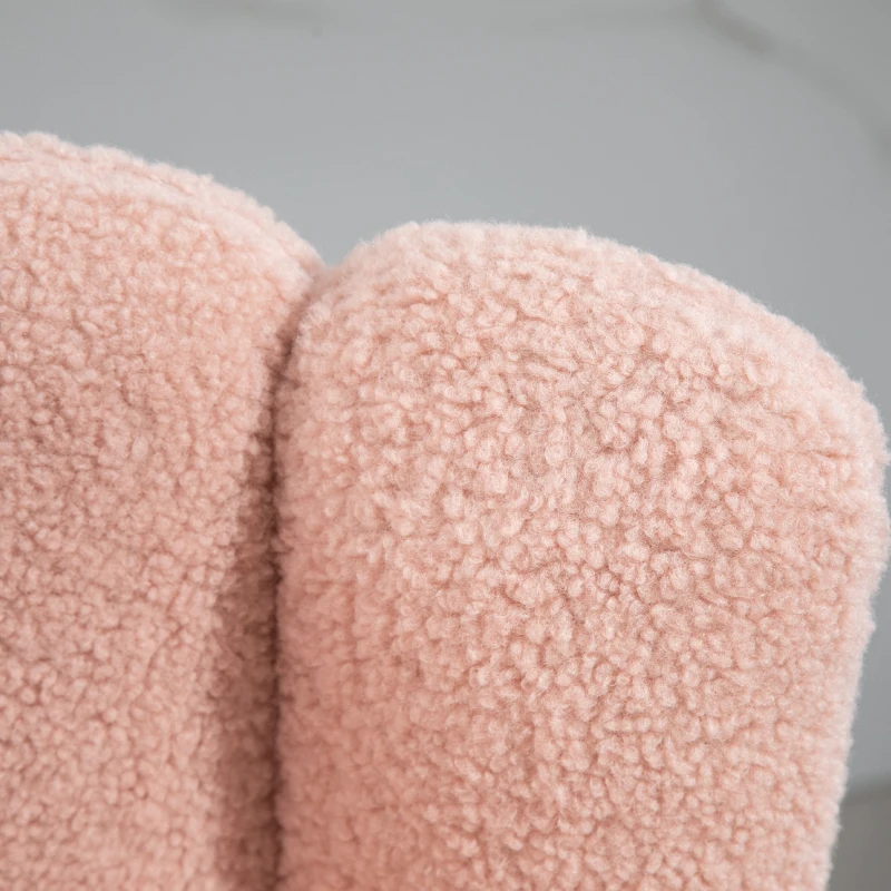 HOMCOM Set of 2 bar stools, bar chairs with backrest and footrest, steel legs, 52 x 53 x 93 cm, pink