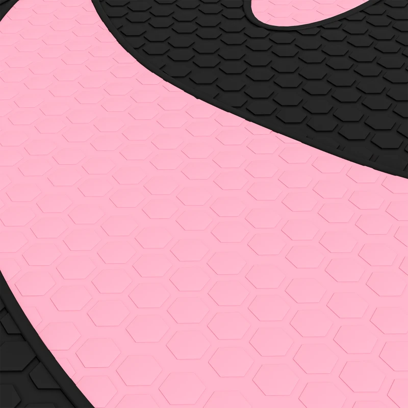 HOMCOM Adjustable aerobic fitness stepper non-slip surface 80 x 31 x 20 cm black light pink