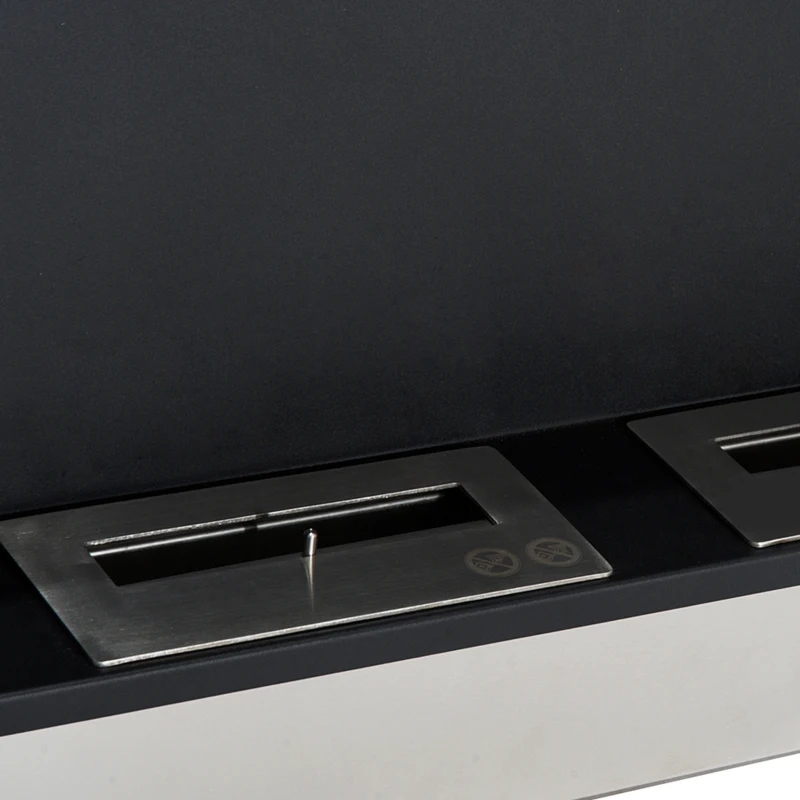 HOMCOM Bio Ethanol Fireplace, 2 Burners