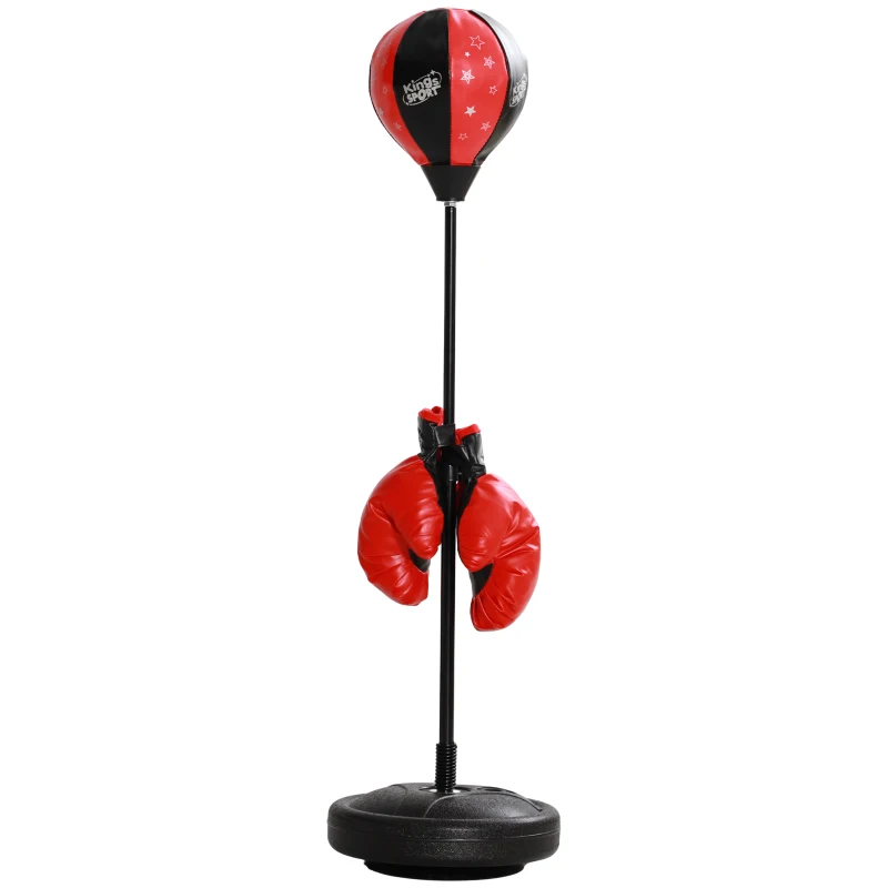 AIYAPLAY Adjustable Kids Standing Punching Bag 68-102 cm for Ages 5-10 with Gloves and Fillable Base
