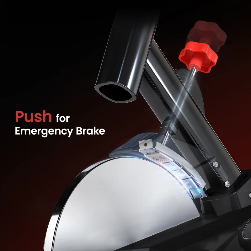 HOMCOM Indoor Upright Exercise Bike Machine, with Adjustable Seat, Resistance, Handlebar, LCD Display