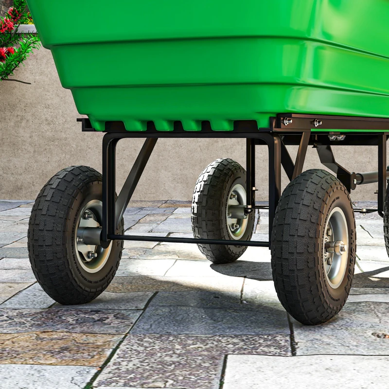 Outsunny Lot de 2 Pneus Pneumatiques de Remplacement Alésage de 16mm pour Chariot de Jardin, Brouette et diable