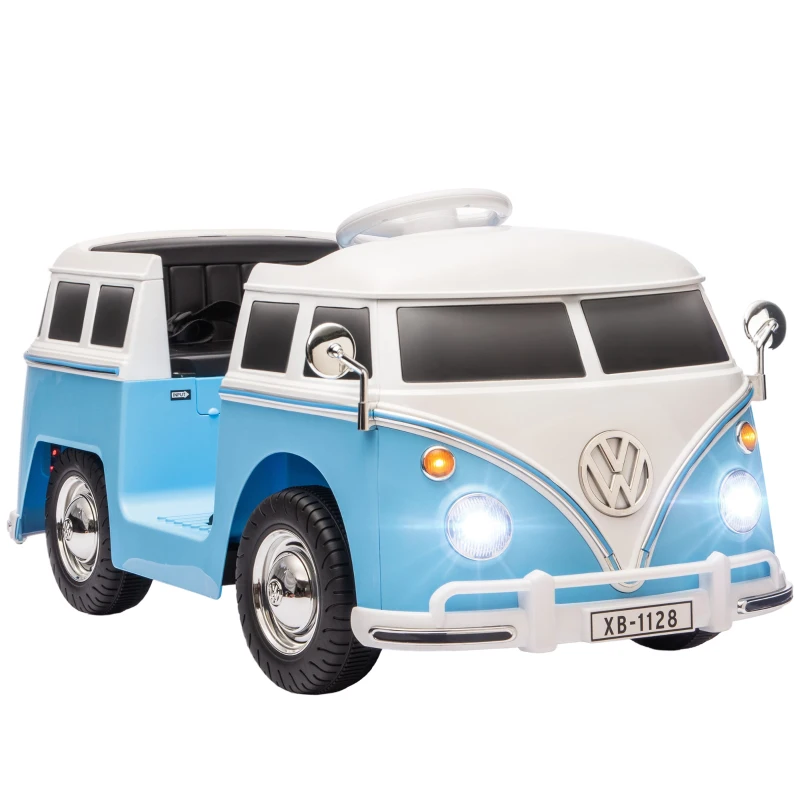AIYAPLAY Voiture électrique pour enfants, véhicule 12V pour enfants avec MP3, double moteur, klaxon, démarrage progressif, 89x49x41,5 cm, Bleu(m-6)