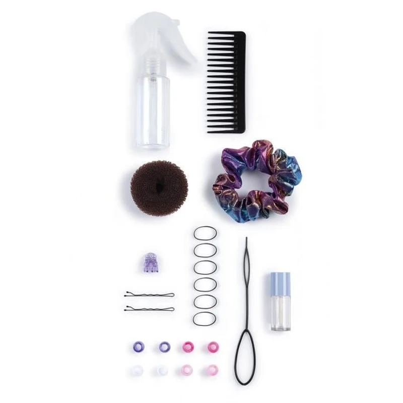 Smoby - Tete a coiffer cheveux afro - Facile a coiffer - 23 accessoires réalistes - Levres thermosensibles - Trappe de rangement