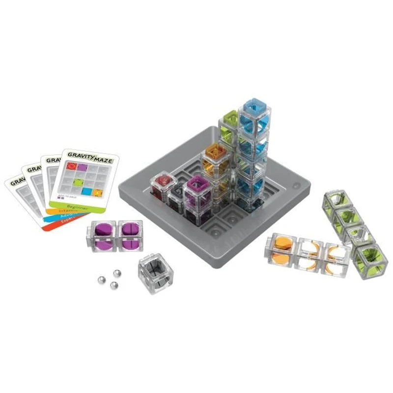 Gravity Maze jeu de logique, Casse-tete, Circuit-bille-Construction, 60 défis, des 8 ans-Ravensburger, 76433, ThinkFun