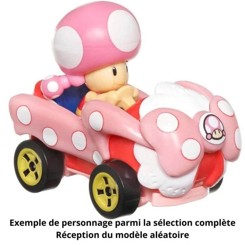 Hot Wheels - Véhicule Mario Kart (modele aléatoire) - Petite Voiture  - 3 ans et + GBG25