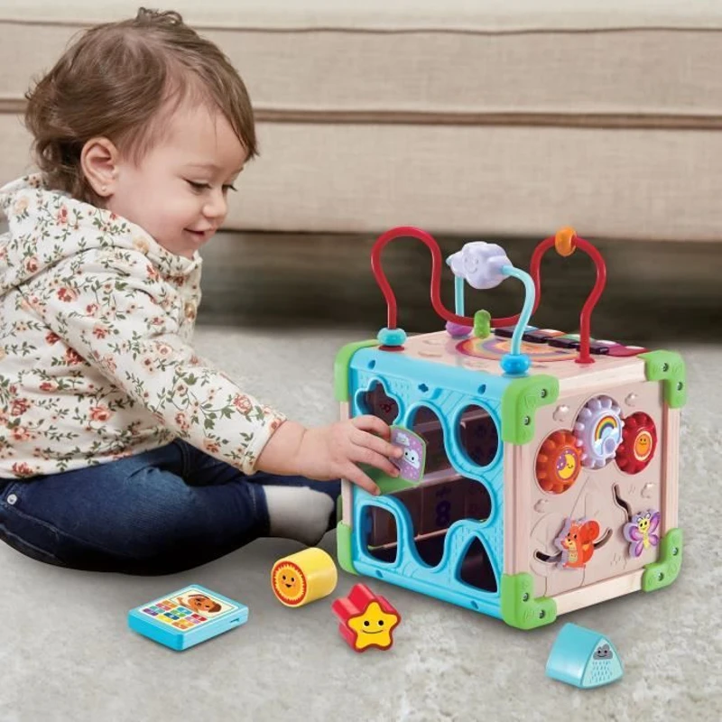 Jouet interactif VTECH CUBE NATURE - Bois certifié FSC - Animaux musicaux - 9-36 mois