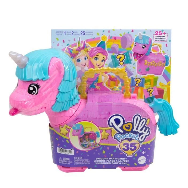 Polly Pocket-Les licornes font la fete-Coffret avec 2 mini-figurines HYD96