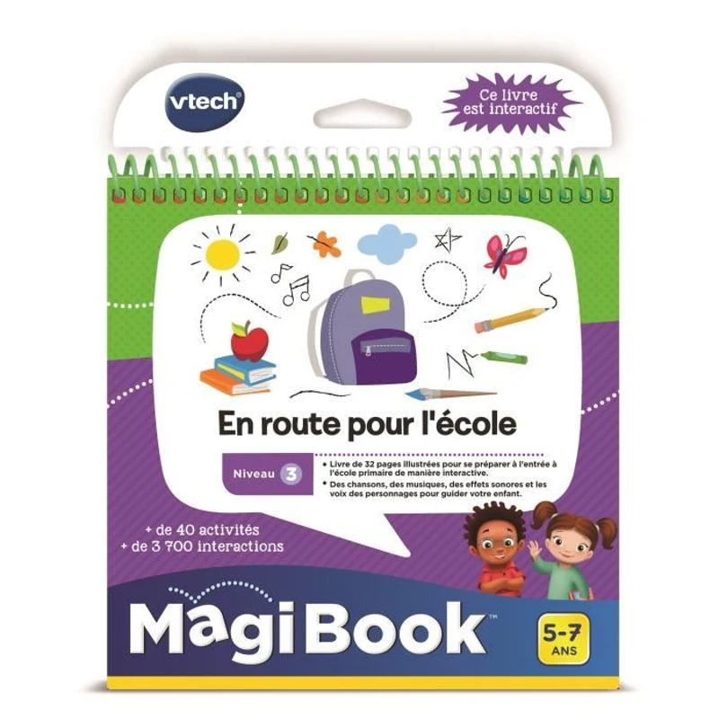 VTECH - Livre Interactif Magibook - En Route Pour L'École