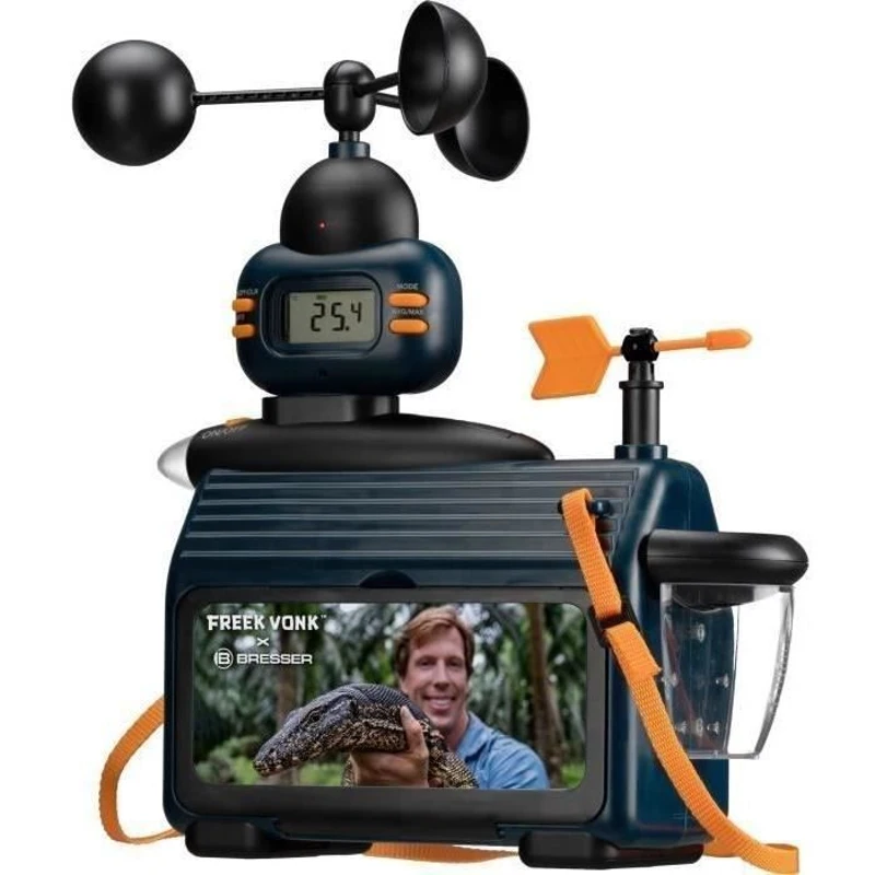 Station météo extérieure - FREEK VONK x BRESSER : Mesurez la température, la pluie, et le vent avec écran LCD