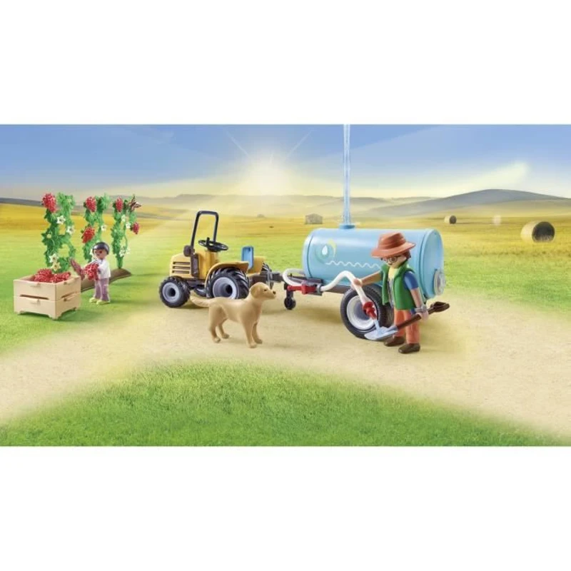 PLAYMOBIL 71442 Fermier avec tracteur et citerne, Country la vie a la ferme, 117 pieces, Des 4 ans