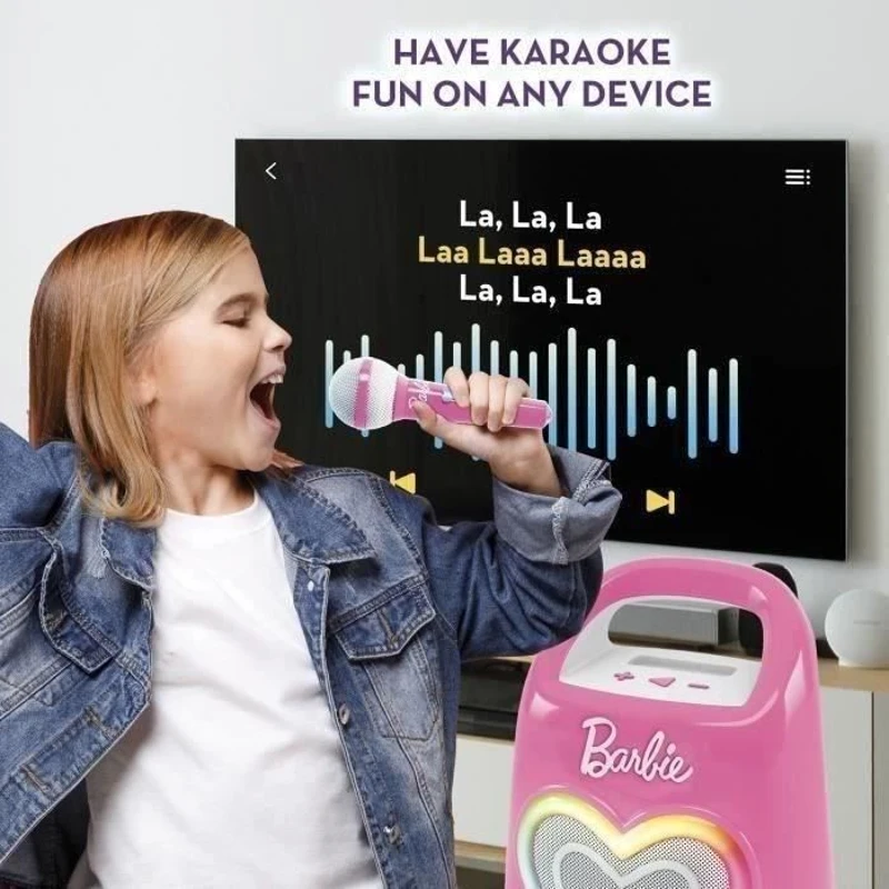 Enceinte Bluetooth - LISCIANI - Barbie Party - Compatible micro - Connectivité smartphone - Idéal pour chanter et danser
