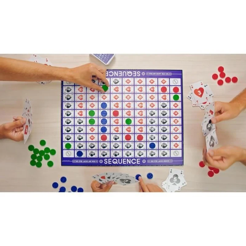 SEQUENCE Jeu de stratégie Goliath - Classique des USA - 2 lignes de 5 - 2 joueurs ou plus