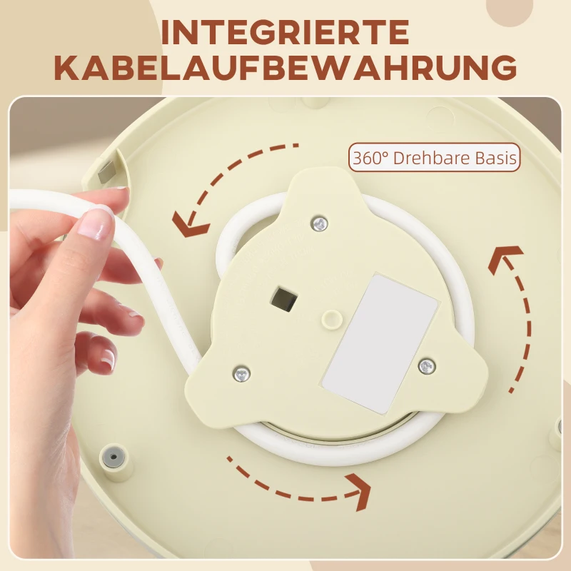 HOMCOM Fierbător, 2200 W, fereastră transparentă, filtru, fierbător rapid, bej