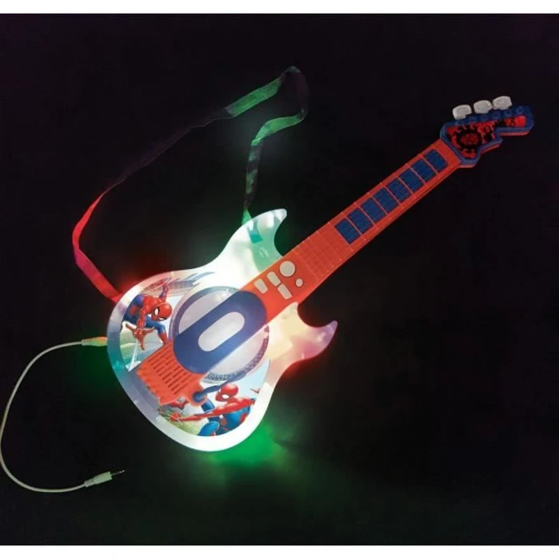 Guitare électronique lumineuse avec lunettes équipées d'un micro - Spiderman