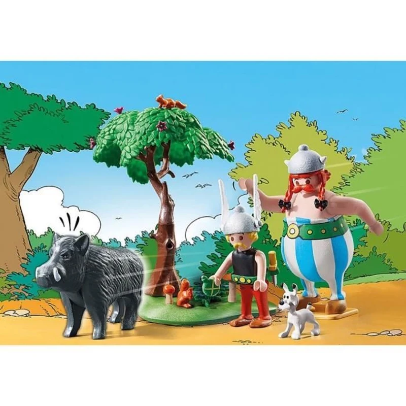 PLAYMOBIL 71160 Astérix La chasse au sanglier, avec Astérix, Obélix et Idéfix, 52 pieces, Des 5 ans