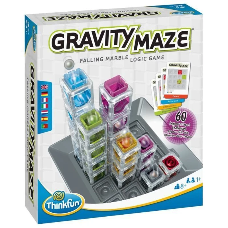 Gravity Maze jeu de logique, Casse-tete, Circuit-bille-Construction, 60 défis, des 8 ans-Ravensburger, 76433, ThinkFun