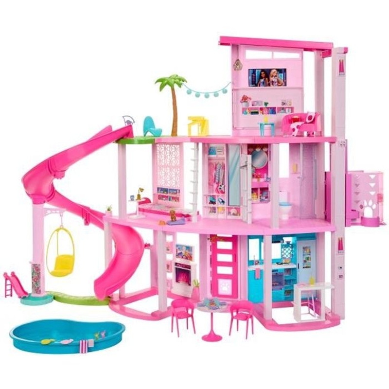 Set Parc D'attractions Pour Maison De Poupée 1/12 – Balançoire, Toboggan, Cheval Et Jeux