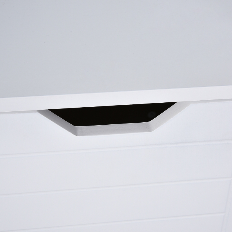 kleankin Dulap sub lavoar Cabinet de baie cu raft 2 uși depozitare Dispozitiv anti-răsturnare Rezistent la umiditate 60x30x60 cm Alb