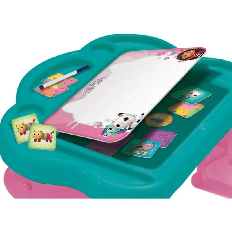 Table éducative - LISCIANI - Gabby's Dollhouse - Super Desk - Jeux logiques - Personnages animés - Activités ludiques