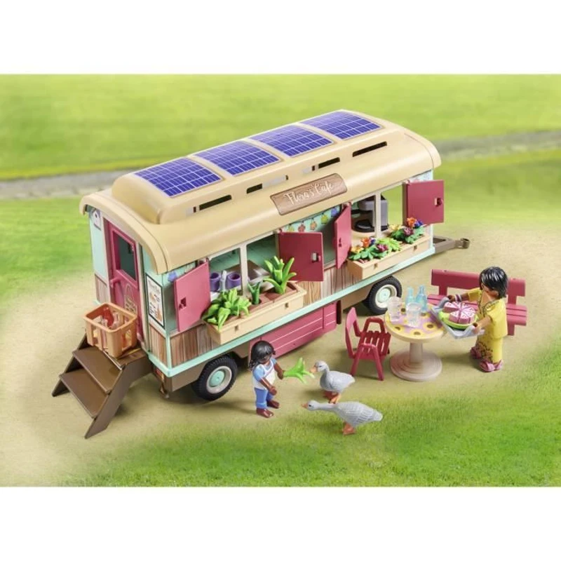 PLAYMOBIL 71441 Roulotte café boutique, Country La vie a la ferme, 145 pieces, Des 4 ans