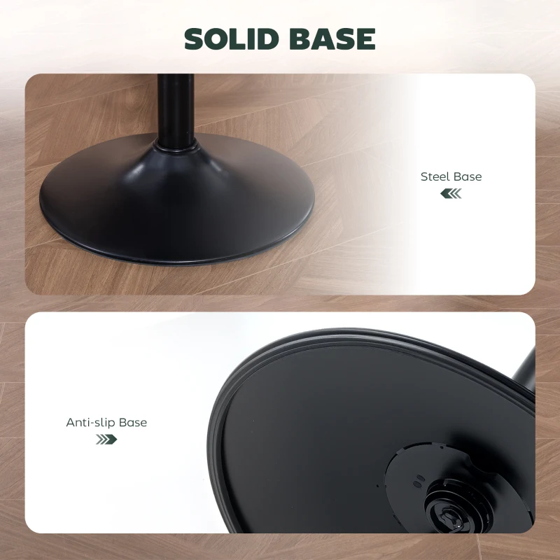 HOMCOM Set of Two Faux Leather Bar Stools - Dark Green