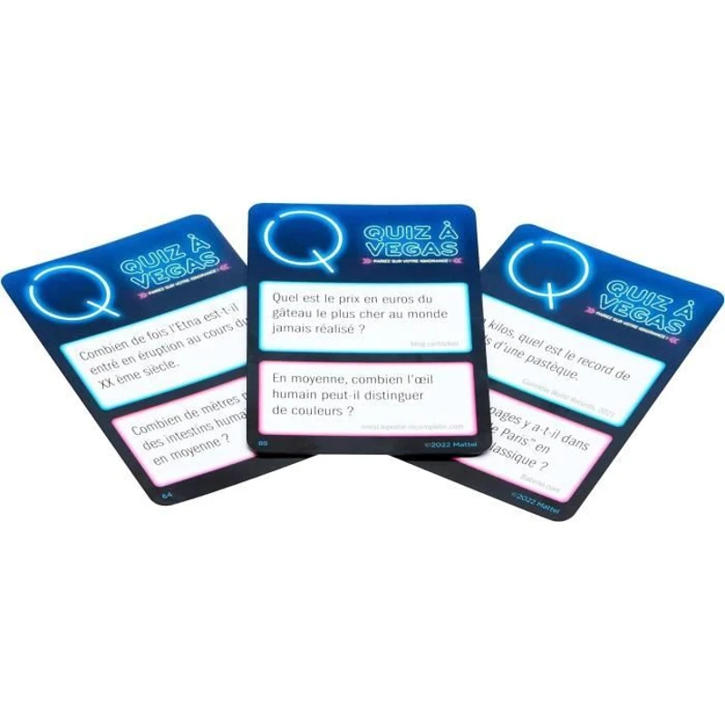 Mattel Games - QUIZ a VEGAS-Jeu de société avec questions et paris version française HNY92