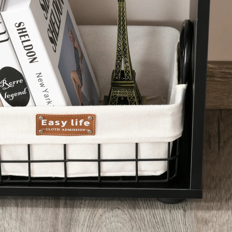 HOMCOM 8-Tier Freestanding Bookcase w/ Melamine Surface Anti-Tipping Foot Pads Home Display Storage Grid Stand Bedroom Living Room Furniture Modern Style - Black