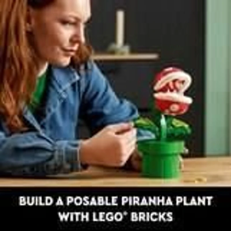 LEGO Super Mario 71426 Plante Piranha, Figurine Articulée avec Tube et 2 Pieces, Maquette pour Adultes, Idée Cadeau