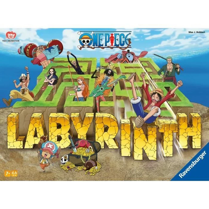 Ravensburger–Jeu de société classique–Labyrinthe One Piece–Jeu de plateau-Jeu de réflexion-Enfant et Famille–Des 7 ans–Mixte–22887
