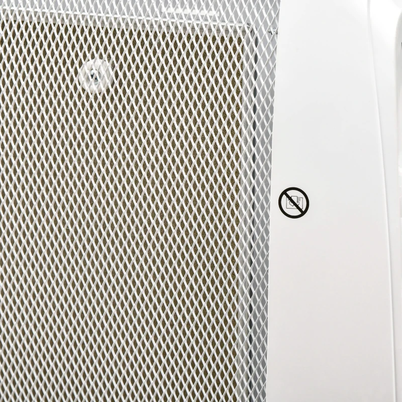 HOMCOM Încălzitor Electric 1000W/2000W Radiator din Mica cu 2 Niveluri de Putere pentru 15-20m² 79x27x54 cm Alb