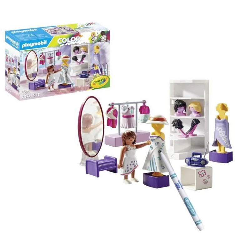 PLAYMOBIL Color : Atelier de styliste - PLAYMOBIL - Crée de nouvelles histoires a tes couleurs - Mixte - 5 ans