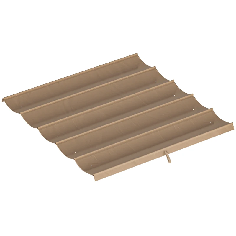 Outsunny Retractable Pergola Cover, 2.55 x 2.5 m Replacement Canopy Fabric for 3 x 3 m Frame, Roof Top Only, Tan