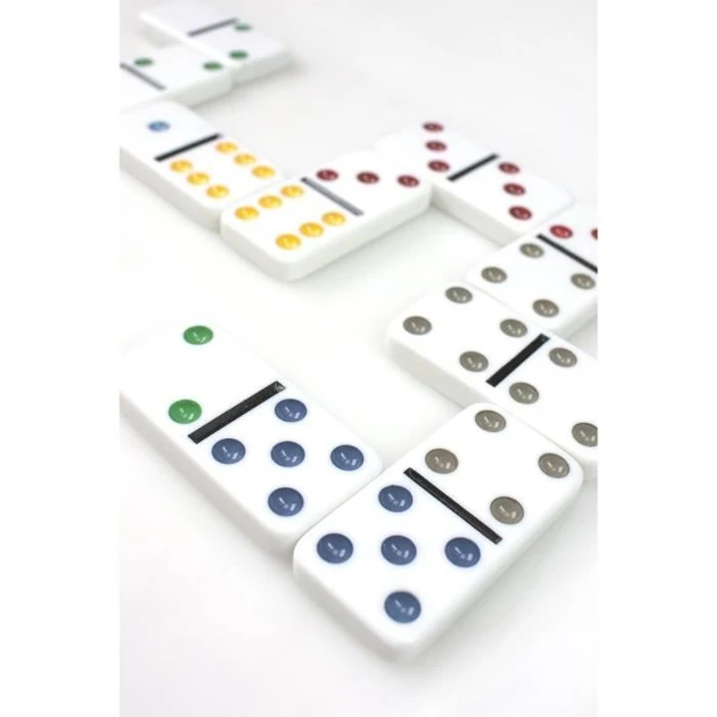 Jeu de dominos TACTIC Double 6 en boîte métal - Garçon et Fille - A partir de 5 ans