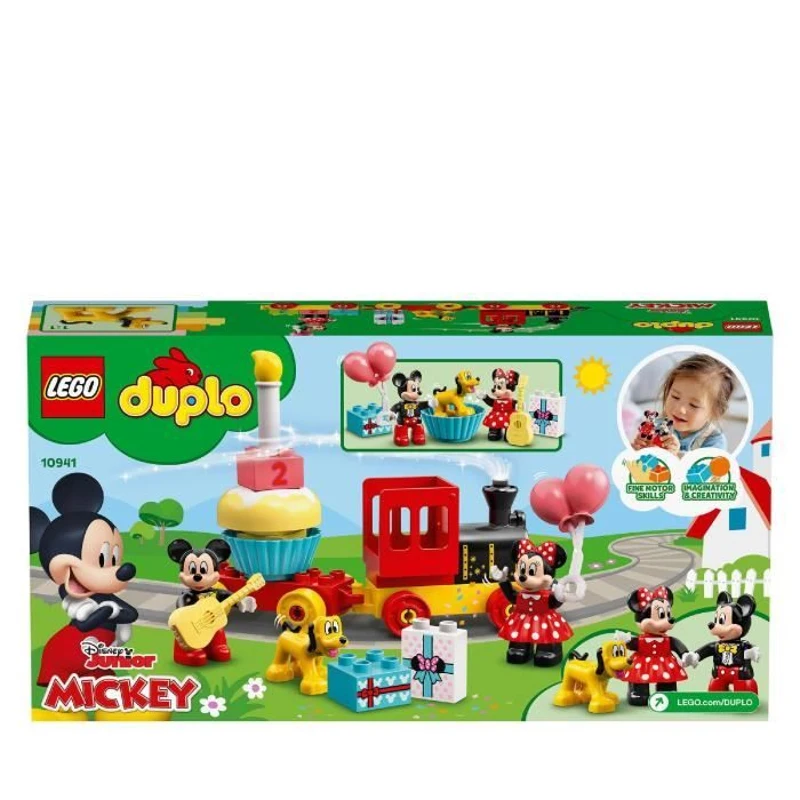LEGO 10941 DUPLO Disney Le Train d'Anniversaire de Mickey et Minnie Jouet pour Enfant de 2 ans et plus avec Train et Figurines