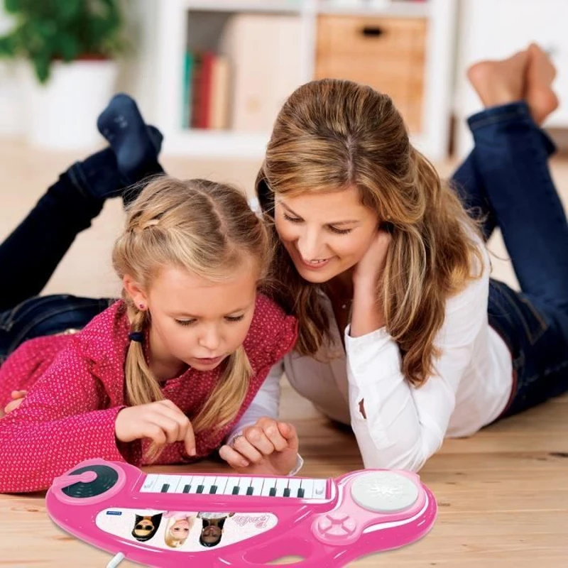 Piano électronique pour enfants Barbie avec effets lumineux et microphone - 24 touches