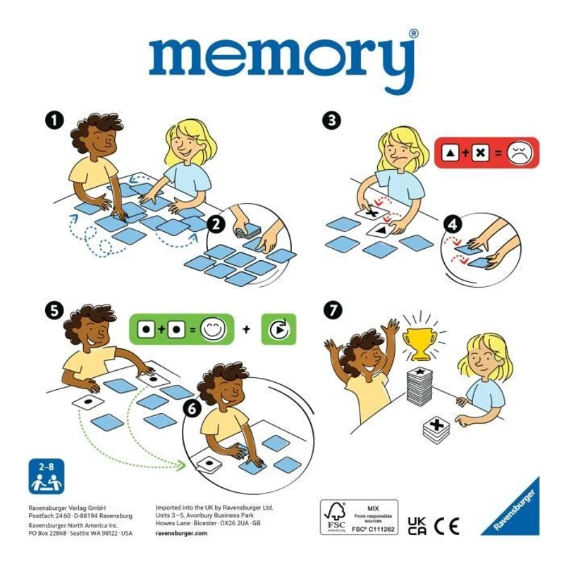 Jeu de mémoire - Ravensburger - Grand memory Pat'Patrouille - Multicolore - Enfant - Mixte