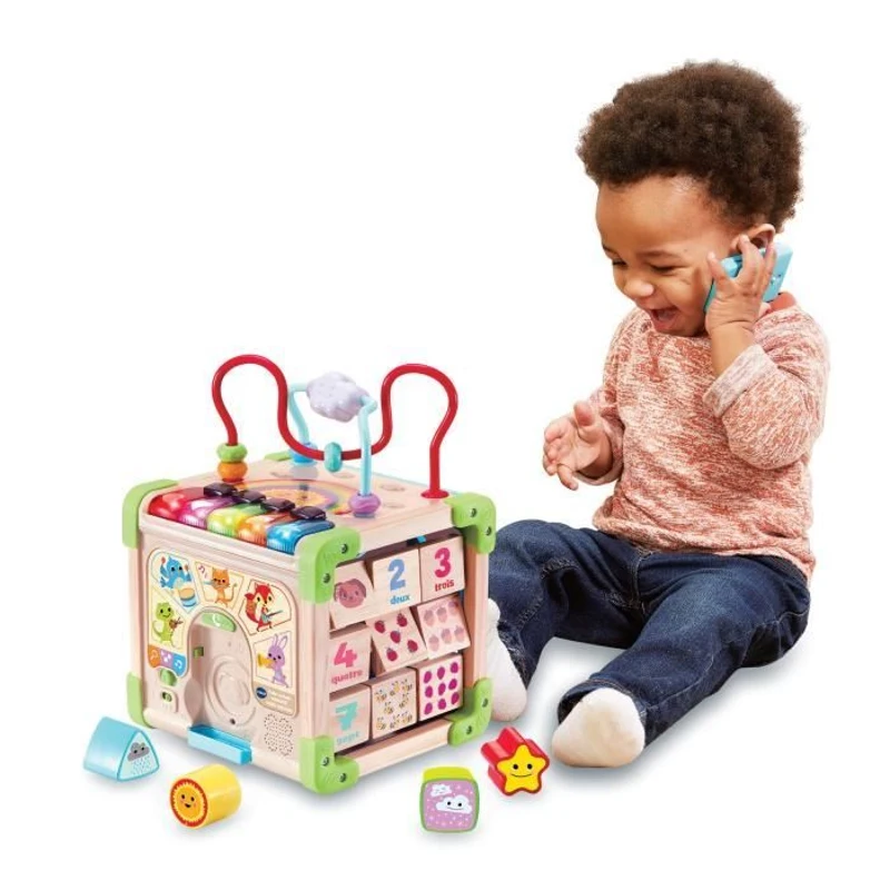 Jouet interactif VTECH CUBE NATURE - Bois certifié FSC - Animaux musicaux - 9-36 mois