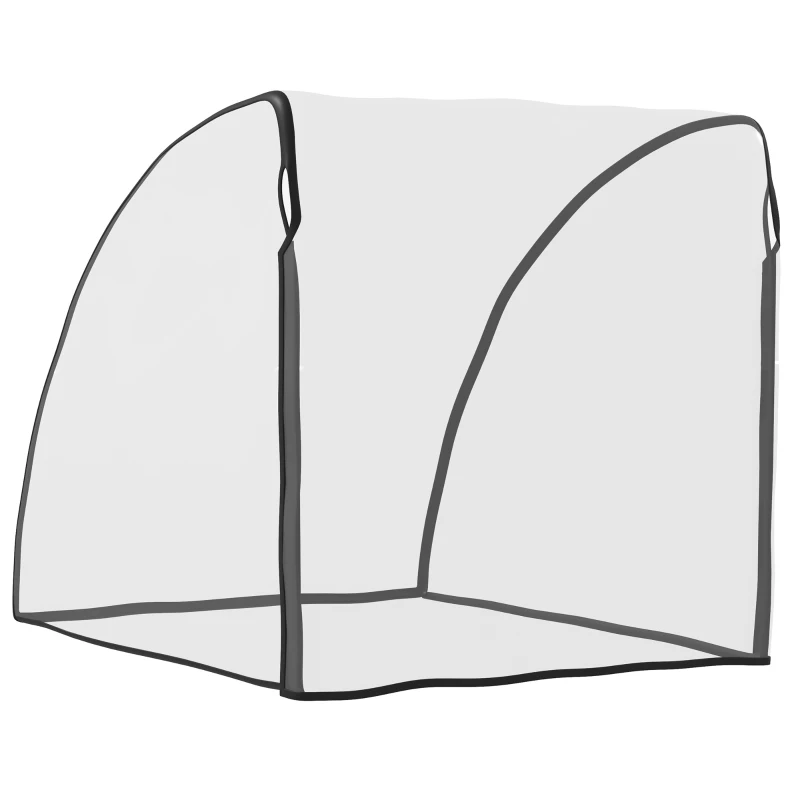 HOMCOM Husă de ploaie pentru remorci de bicicletă pentru copii, cu fereastră, 76 x 61 x 61 cm, transparent