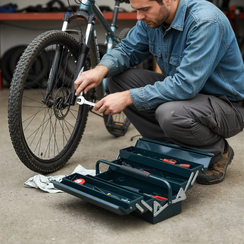 DURHAND Cutie de unelte Caseta de unelte Montaj Cufăr de unelte gol economisire spațiu cu 5 rafturi pliante stabil Oțel (SPCC) Verde închis 45 x 20 x 34,5 cm