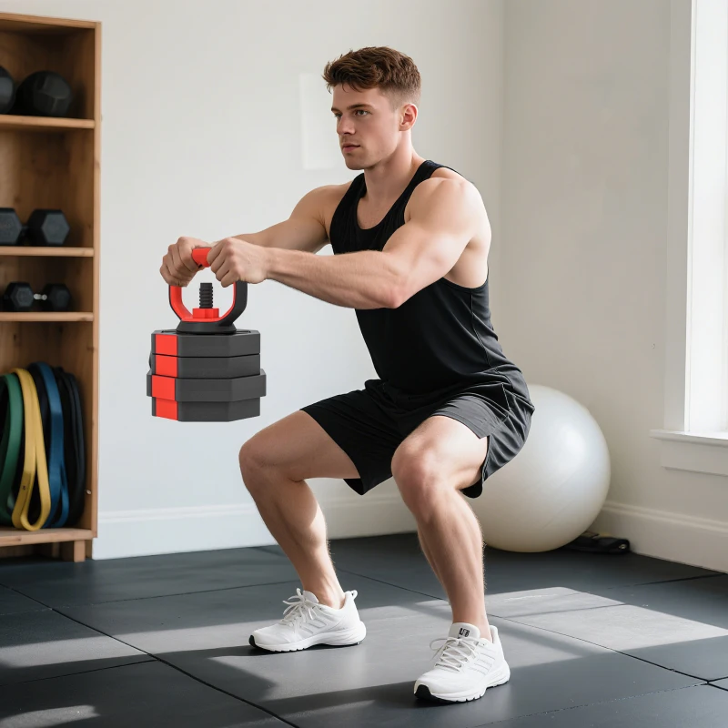 SPORTNOW 4-in-1 Hantelset Kurzhantel Set Kurzhanteln Langhanteln verstellbar 25 KG für Krafttraining Zuhause