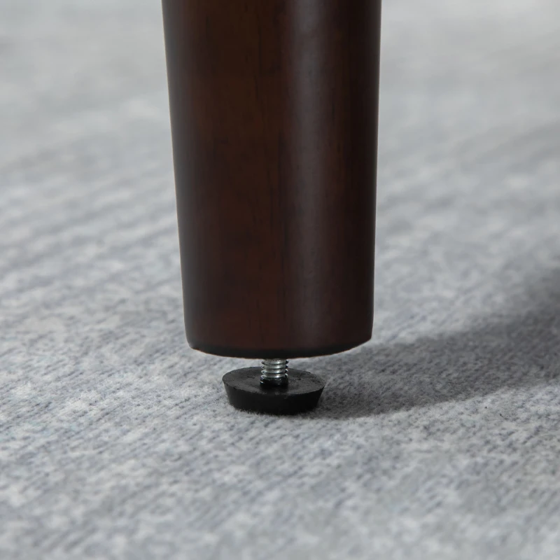 HOMCOM Poltrona Moderna in Tessuto Effetto Lino, Struttura in Legno e Imbottitura Spessa, 76x70x87cm, Blu