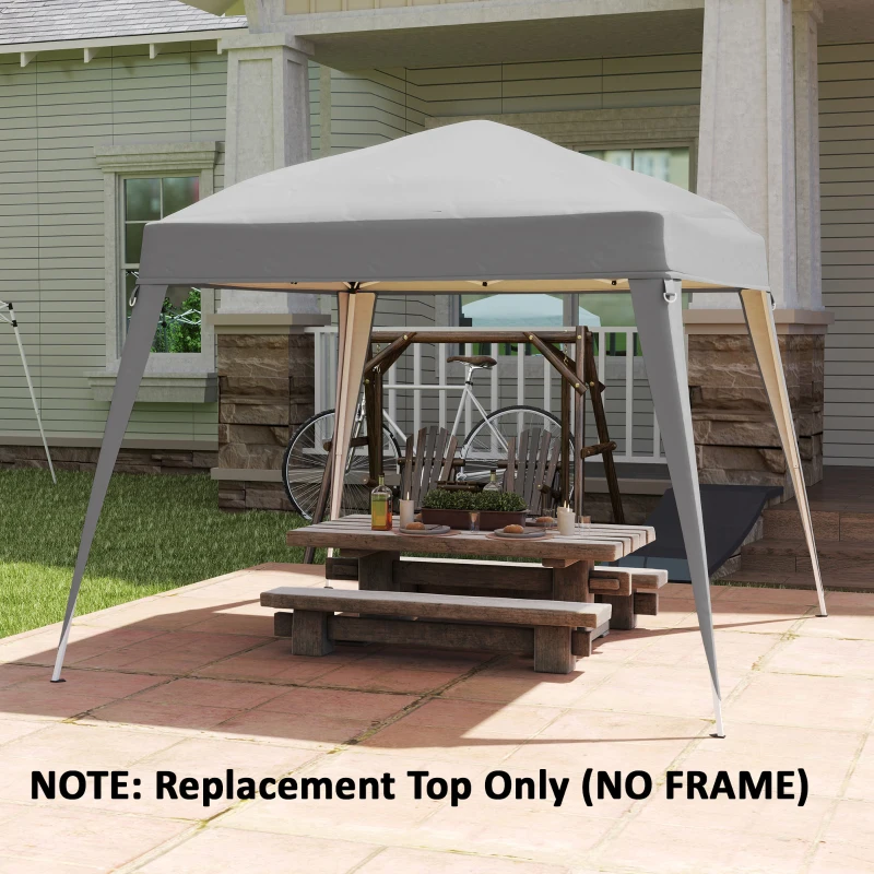 Outsunny Vervangingsdak Paviljoen, Vervangzeil voor 3 x 3 m Tuinpaviljoen, Gartentent dak Vervanging, UPF50+, Oxford-Stof, Lichtgrijs